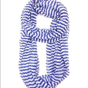 East Cloud Infinity Scarf Blue & White Stripes